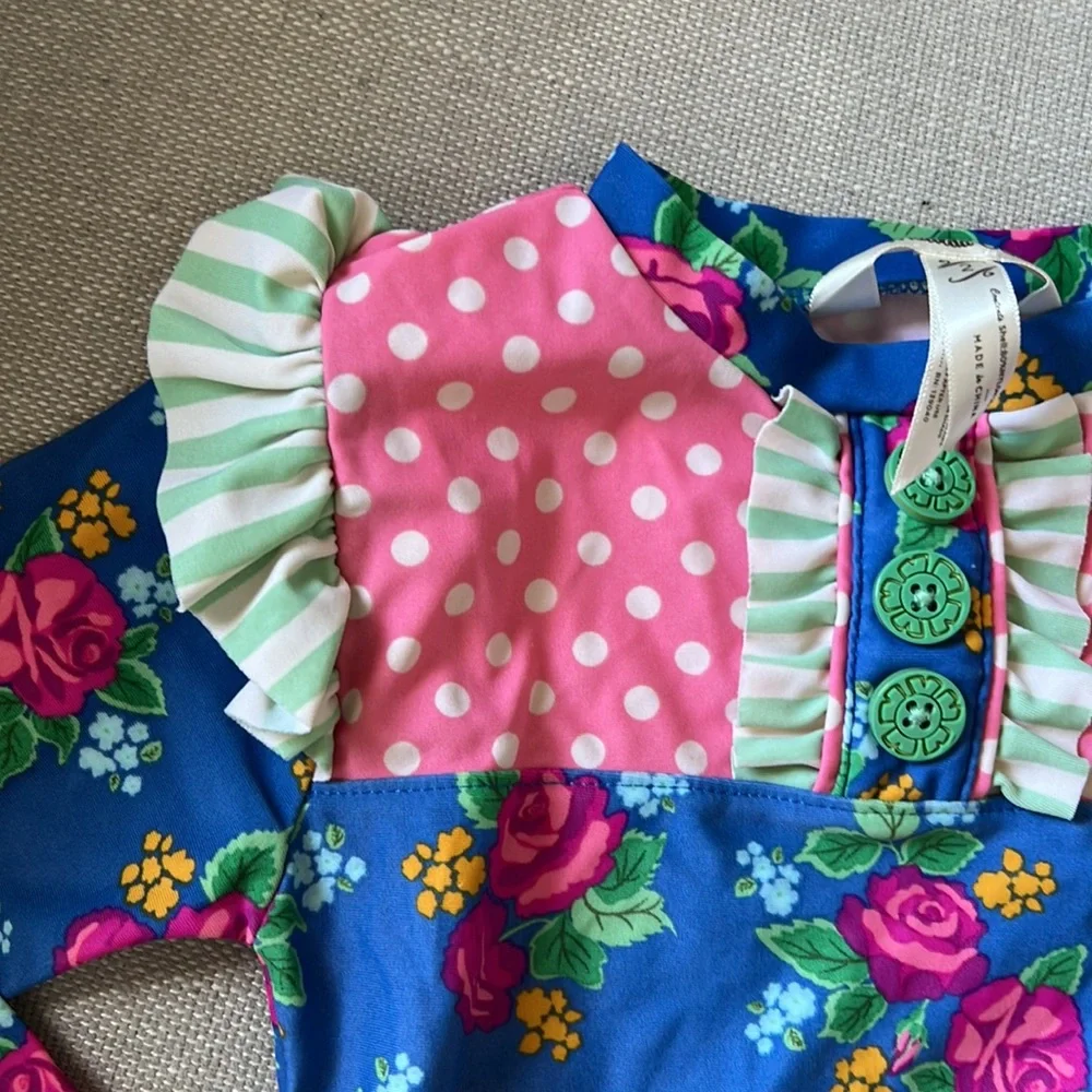Matilda Jane Floral Rash Guard Size 2